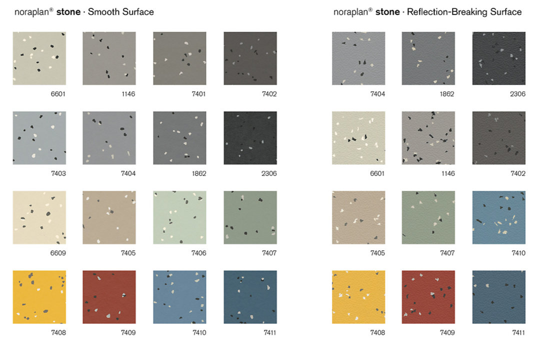 Men kan bij noraplan stone nu kiezen uit zestien kleuren en twee textuuropties die zijn geïnspireerd op de rijke texturen en kleurtonen van steen