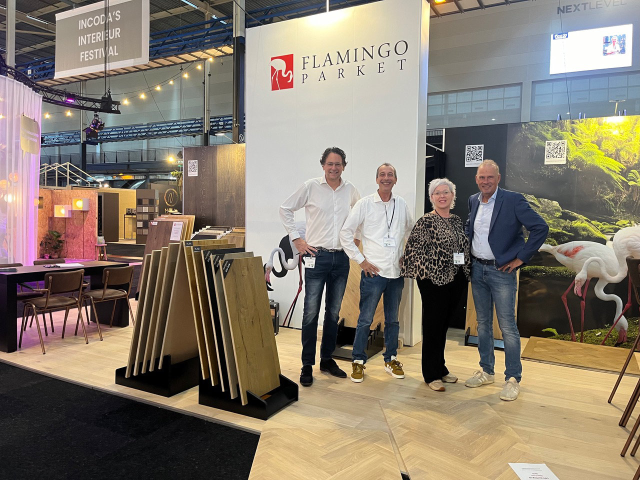 Team Flamingo tijdens de Interieur Collectiedagen van vorig jaar