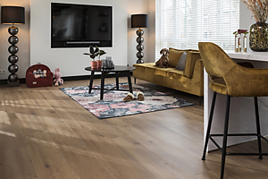 Douwes Dekker-laminaatvloer‘solide plank salie’. Douwes Dekker vloer solide plank salie