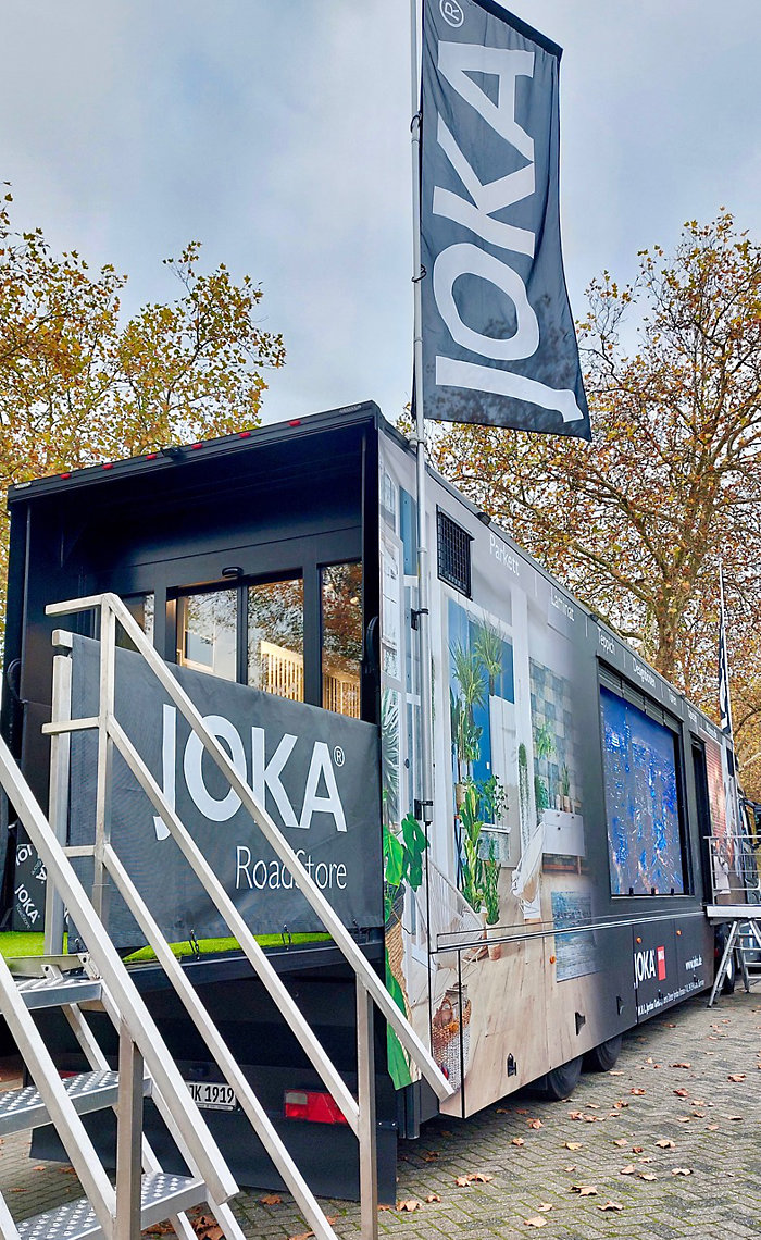 De Joka-truck voor het filiaal in Eindhoven. De Joka truck voor het filiaal in Eindhoven