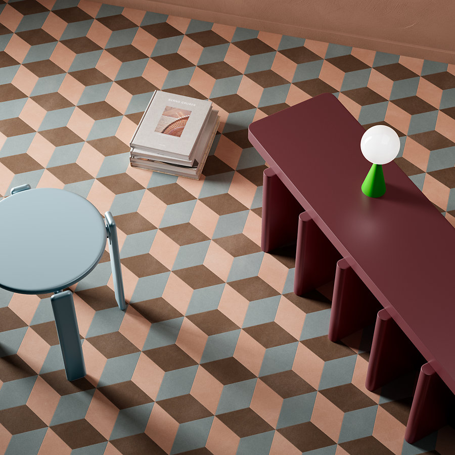 Aan de Moods collectie van Moduleo zijn nieuwe, geometrische vormen toegevoegd. MO Diamond Cubes 630 interior01